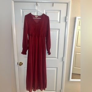 Called to Surf maroon maxi Dress